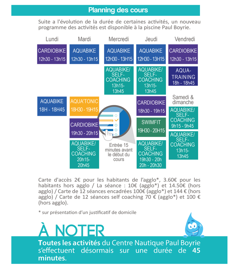 Changements horaires d'activités