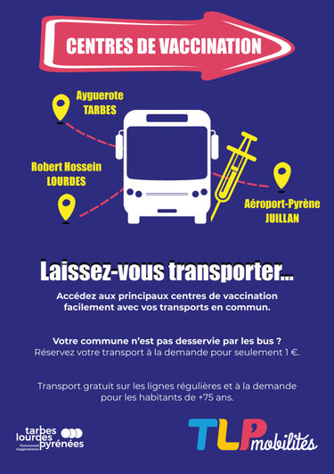 Centres de vaccination - Laissez-vous transporter par TLP Mobilités