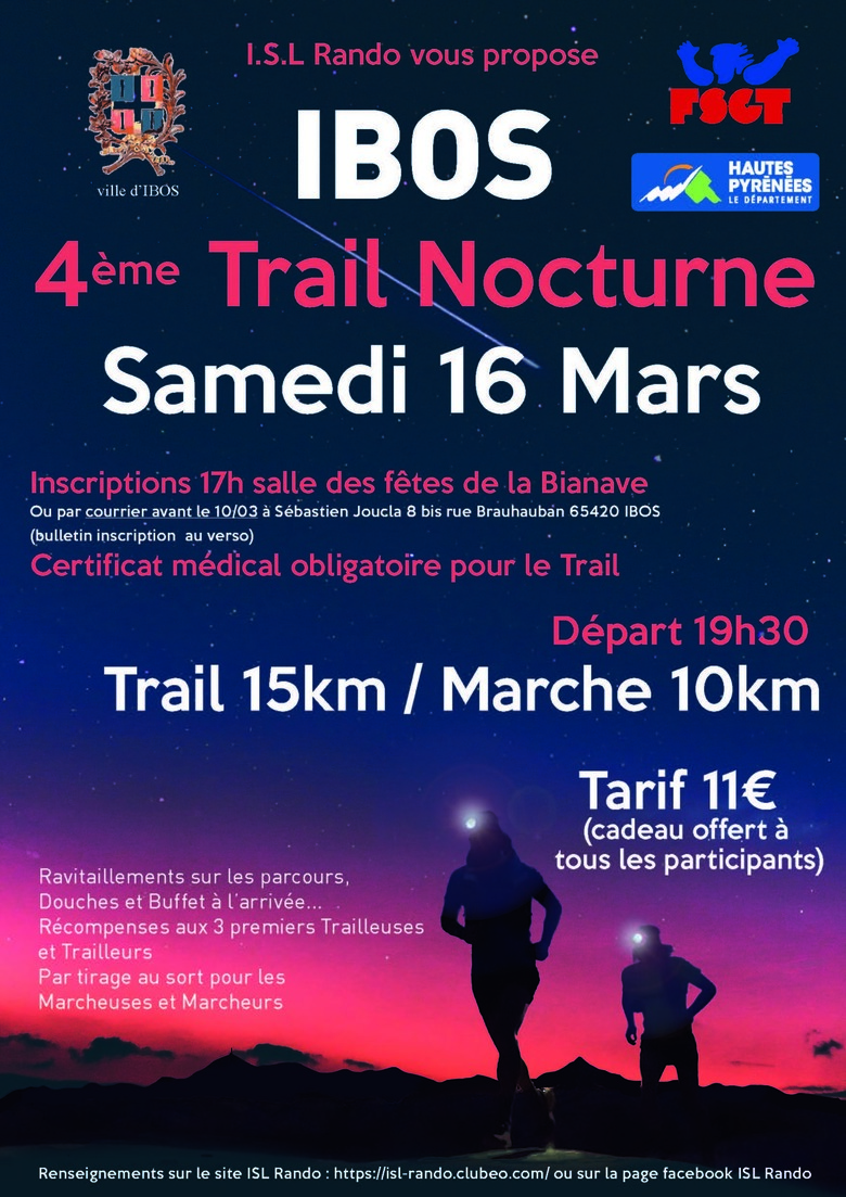 Ibos : 4ème trail nocturne