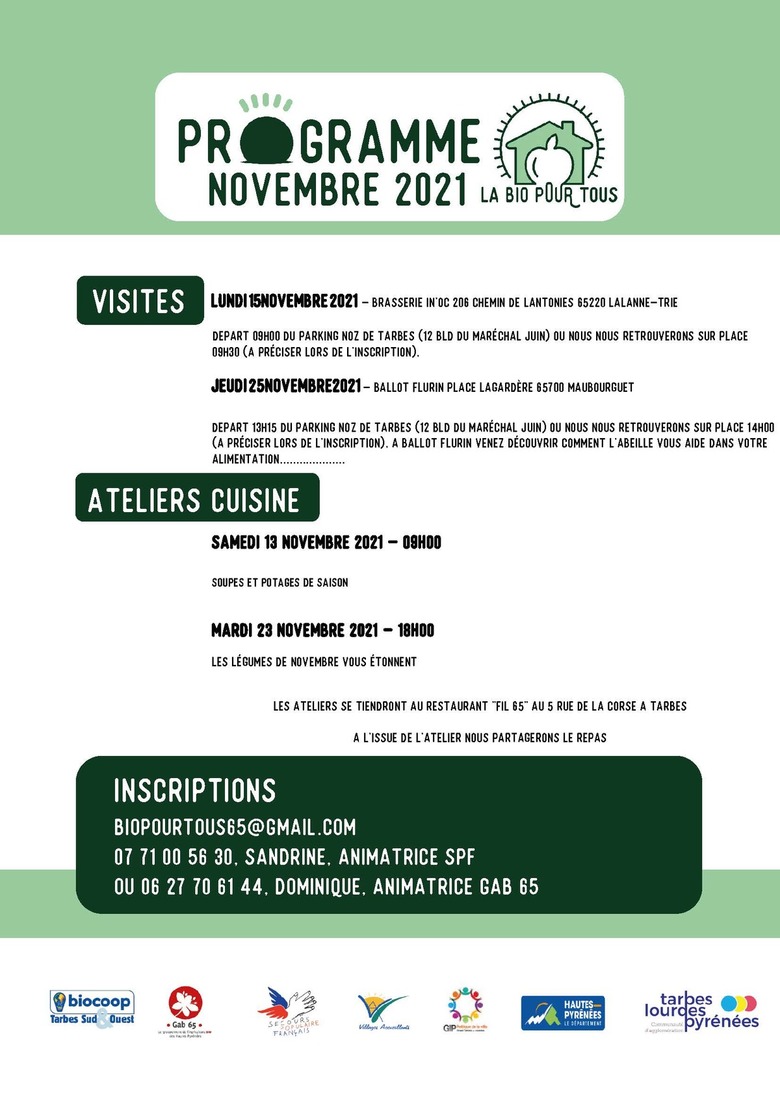 La Bio pour tous - Visites et Ateliers Cuisine