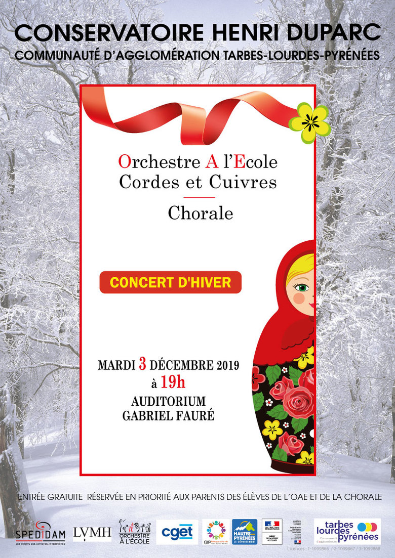 Concert d'hiver des Orchestres à l'école
