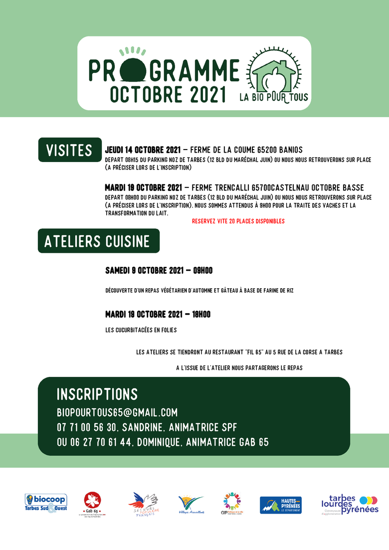 La Bio pour tous - Visites et Ateliers Cuisine