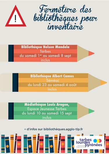 Fermeture des bibliothèques pour inventaire