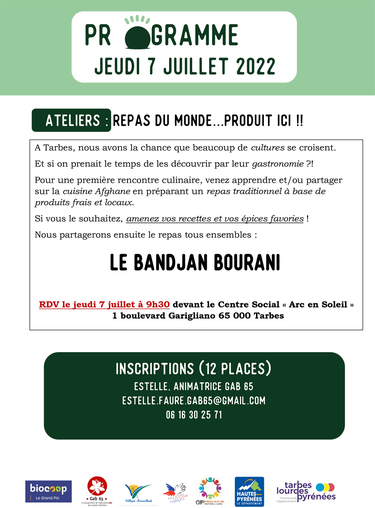 Bio pour tous : Atelier cuisine afghane