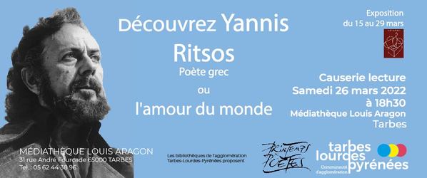 Yannis Ritsos - Poète grec ou l'amour du monde