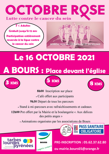 Marche rose autour du lac et du village - BOURS