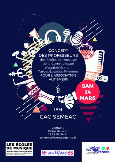 Concert professeur écoles de musique pour l'association Autisme65
