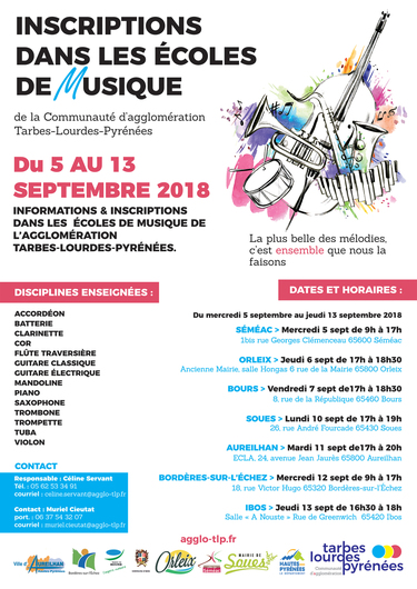 Inscriptions dans les écoles de musique de l'agglo