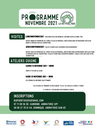 La Bio pour tous - Visites et Ateliers Cuisine