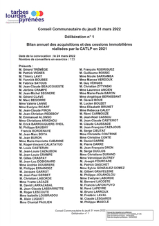 Délibérations du Conseil communautaire du 31 mars 2022