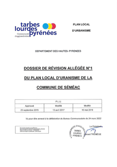 Dossier de révision allégée n°1 du P.L.U. de Séméac