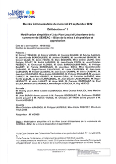 Délibérations du Bureau Communautaire du 21 septembre 2022