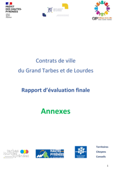 Annexes Rapport d’évaluation finale des Contrats de Ville du Grand Tarbes et Lourdes